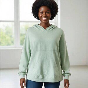 Spirit Jersey Lightweight Oversized Long Sleeve Hoodie with Pocket Size Med NWOT